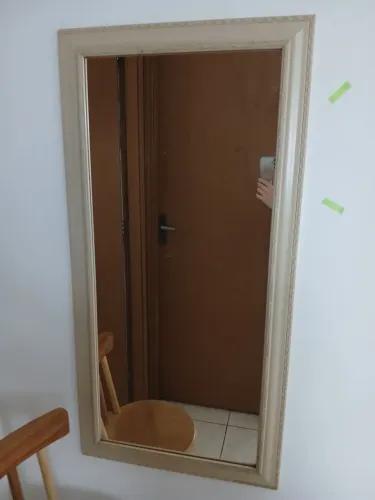 Espelho de parede 1,00 x 0,50m com moldura