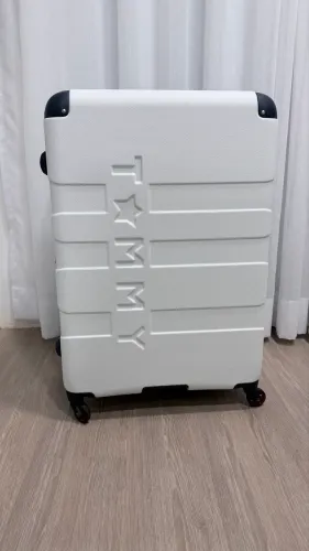 Mala Viagem Rígida Grande Tommy Hilfiger Branca Original