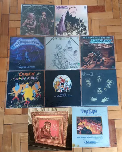 Lote de lps Metal e Rock , por favor, LEIA toda a descrição!!! Metallica, Queen, Nazareth