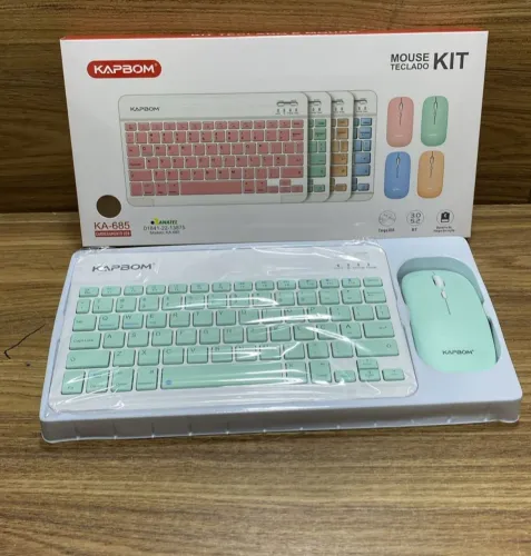 Kit Teclado e Mouse Werilles Bluetooth 