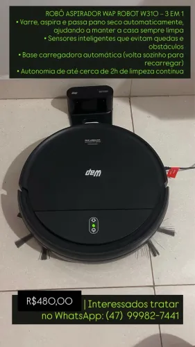 Robô Aspirador WAP Robot W310 3 em 1 (seminovo)