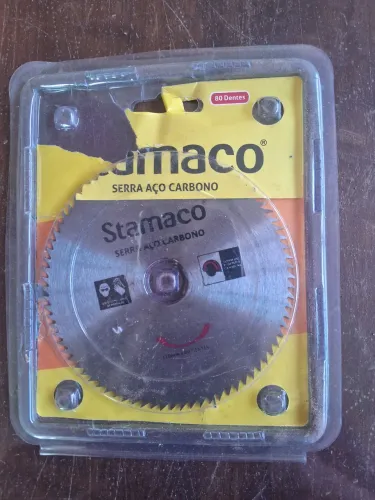 Serra aço carbono 80 dentes 110mm, furo 20mm. Stamaco