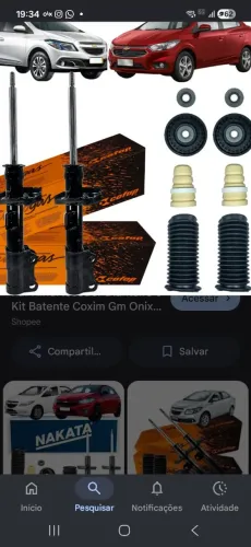 Kit amortecedor dianteiro completo vendo onix prisma novo colbat spim sonic 250