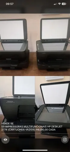 Impressoras Multifuncionais HP  2774 - Wi-Fi e scanner integrado (cartuchos vazios) 