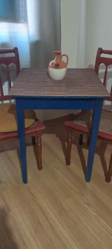 cadeiras assento palha e mesa perfeito estado