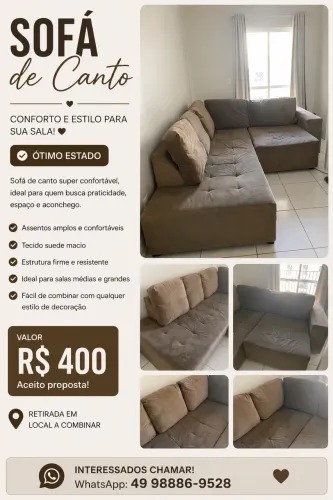 SOFÁ DE CANTO