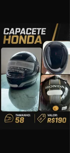 CAPACETE HONDA ORIGINAL - 190,00
