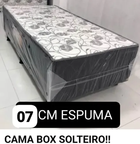 CAMA 07 CM ESPUMA SOLTEIRO, NOVO