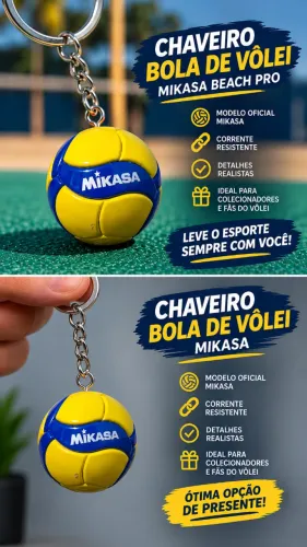 Chaveiro Bola de Vôlei Mikasa