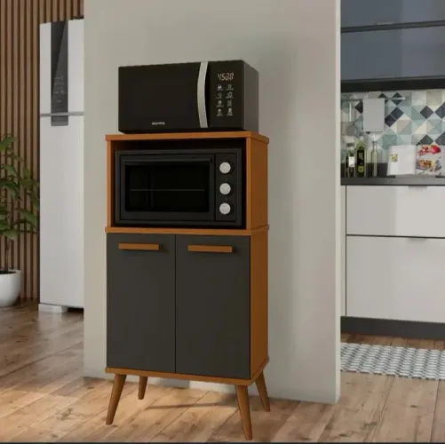 Paneleiro torre quente cozinha Lisboa para microondas e forno duas portas