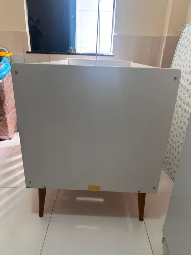 Berço Isis Branco Fosco (Reller) com colchao