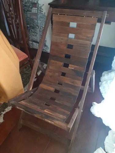 Cadeira dobrável madeira rústica
