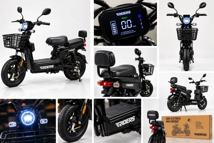 Bike Elétrica E-Riders E1000 1000w Nova 60km de autonomia
