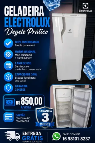 Geladeira ELECTROLUX semi nova entrega grátis
