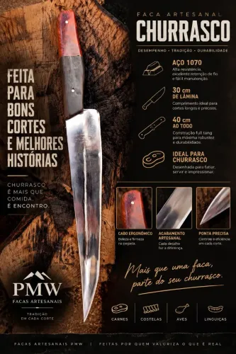 Faca para Churrasco artesal PMW