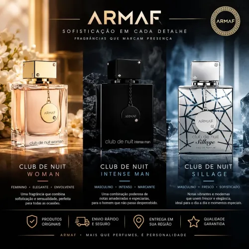 Perfumes Armaf Club de Nuit | Masculino e Feminino | Entrega no mesmo dia |