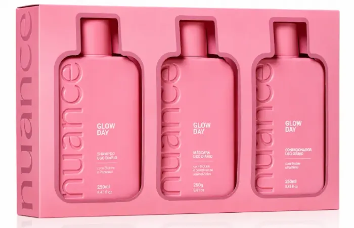 Box Glow Day Crescimento Acelerado Nuance Hair Care 250ml - Kit 3 peças