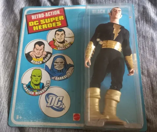 RETRO-ACTION DC SUPER HEROES Black Adam Adão Negro Mattel retrô DC Comics