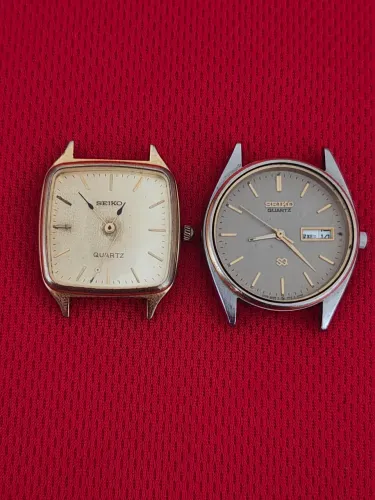 Lote 2 Relógios Seiko Quartz parados