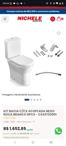 vaso sanitário celite roca