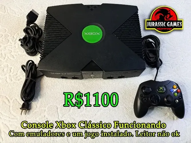 Console Xbox Clássico Funcionando