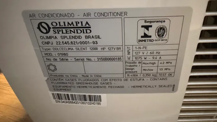 Ar-Condicionado Portátil Olimpia Splendid Dolceclima Silent 12.000 BTUs Quente/Frio 127V