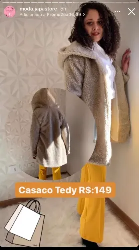 Casaco tedy bege pelúcia novo P/M
