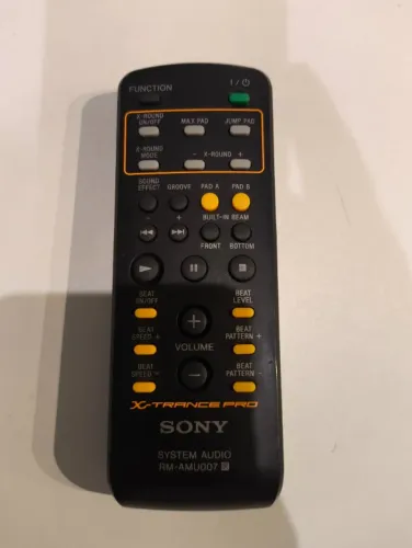 Controle Remoto Original Sony RM-AMU007 - X-Trance Pro (Raro / Conservado) USADO FUNCIONAL