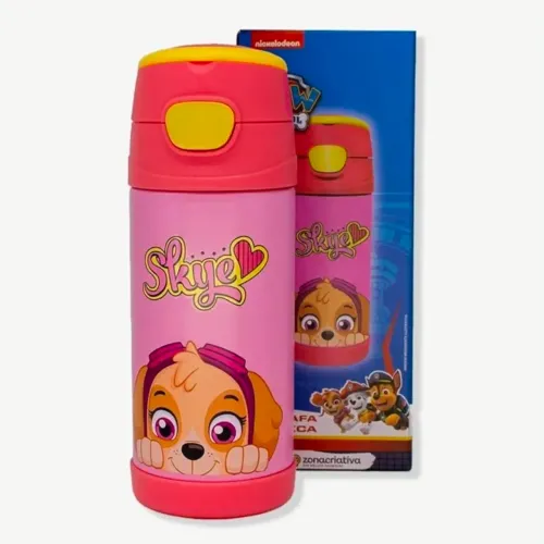 Garrafa Térmica TOP Handle Skye 350ml - Patrulha Canina 100% Original - Zonacriativa