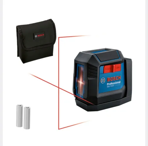 Nível a Laser Bosch 2 Linhas Vermelha 12m com Suporte Giratório GLL 12-22