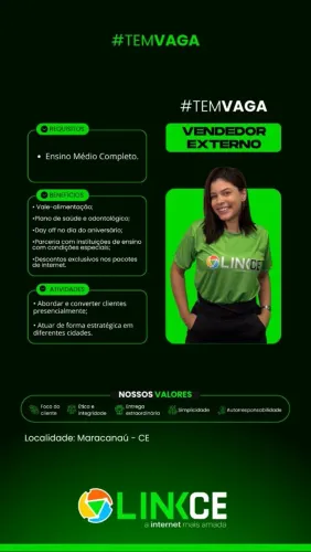 VAGA - Vendedor externo | Instalador Cabista 