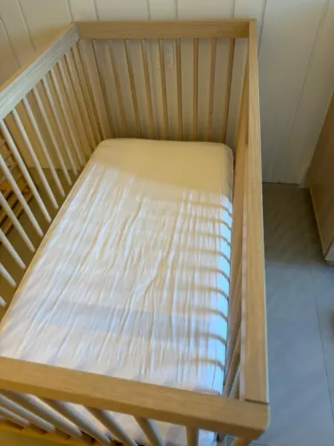 Berço Lilibee Haus Nature 3 em 1 + colchão + mini cama montessoriana