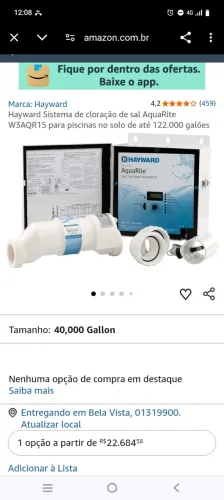 Gerador de cloro aquarite completo novo