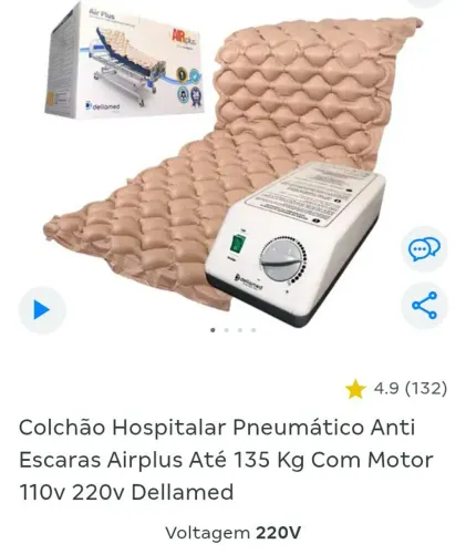 Colchão pneumático com motor