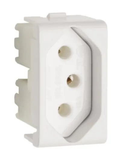 Módulo Tomada  Lunare Schneider 2P + T 20A 250V Branco - PRM4731 (6 unidades)