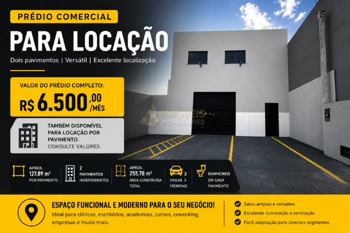 Prédio Comercial para Locação | 2 Pavimentos | Excelente para Clínicas, Escritórios, Acade
