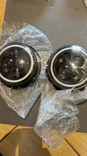 Par Kit farol angel eye led fusca kombi 