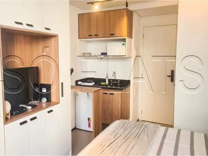 Studio mobiliado Frei Caneca VN Chez 19m² com serviços e lazer completo na Consolação