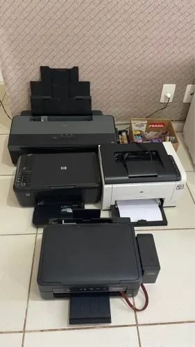 Lote de 4 impressoras Epson e HP