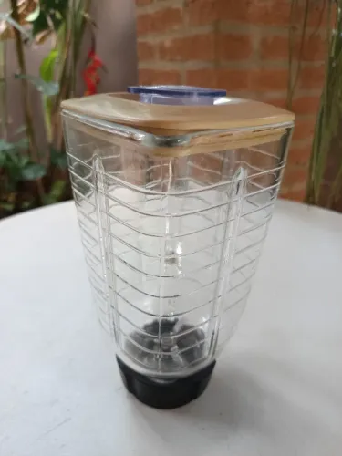 Copo Liquidificador Osterizer Oster Vidro Quadrado Vintage Original