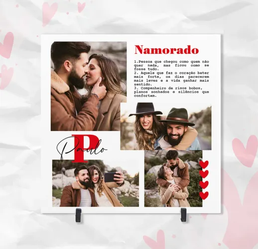 Azulejo Personalizado para dia dos Namorados 
