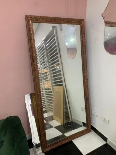 Espelho com Moldura Rosé Gold 1,75 x 0,75 m