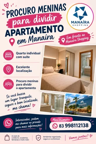 Vaga de quarto para MENINA
