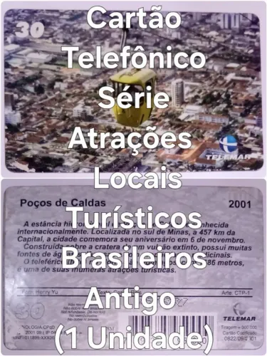 Cartão Telefônico Série Atrações Turísticas Antigo