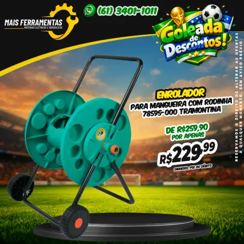 Enrolador para mangueira com rodinha 78595-000 TRAMONTINA 