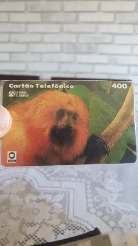 Raridade!!! Mídia Pioneira Telebras "Mico Leão Dourado" fabricante interprint