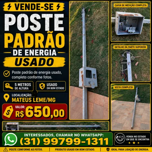 Poste padrão de energia