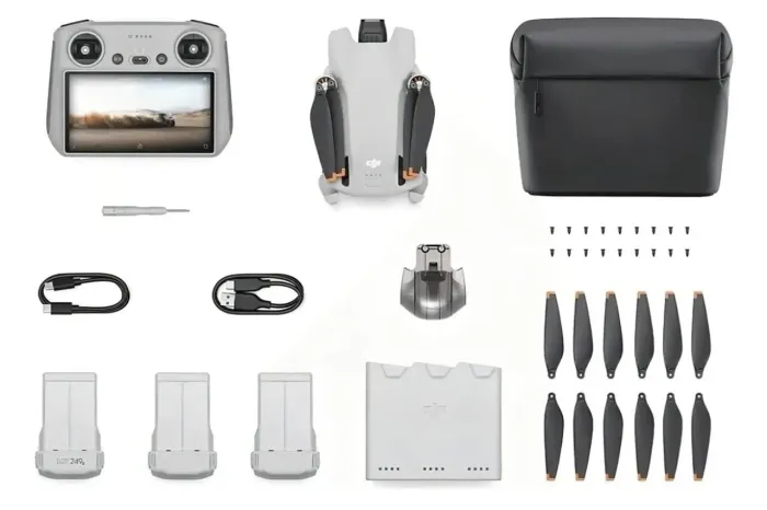 Drone Dji Mini 3 Combo Fly More Rc, 3 Baterias 4k Gl Cor Cinza
