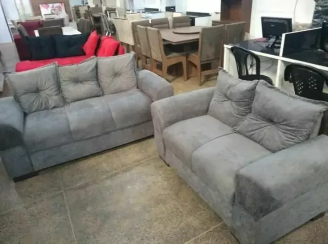 Conjunto De Sofá 2 e 3 Lugares Milena Novo