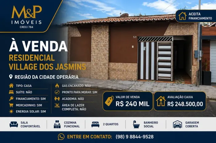 Casa em residencial fechado - Village dos Jasmins - Energia Solar